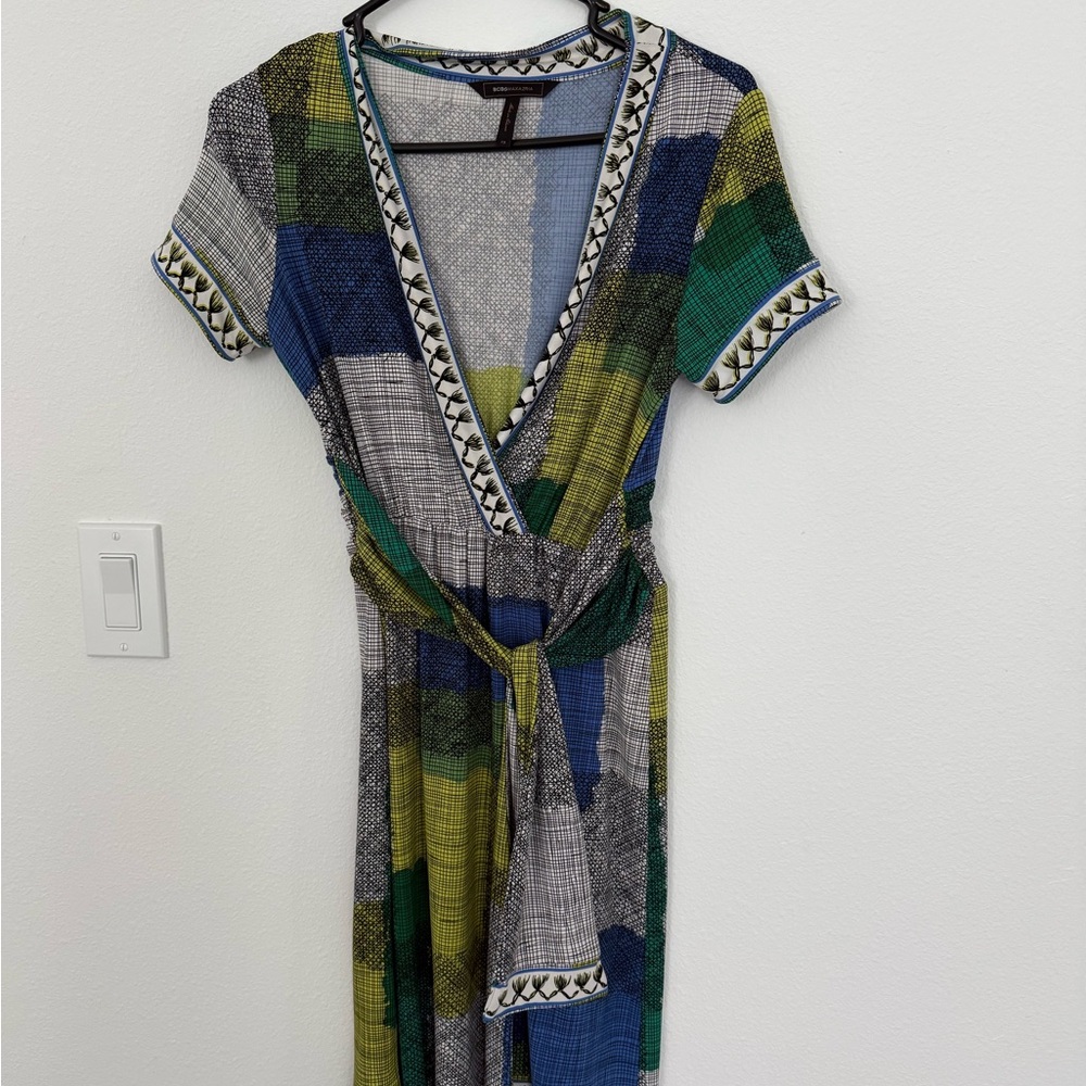 Bcbgmaxazria Multicolor Patchwork Midi Dress - image 3